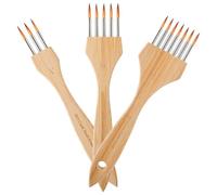 Multi-Tooth PaintBrush- 18 cm acrylique Rake, nylon Wool Art Comb, 3 pièces Painting Kit with Texture Bristles | Oil Watercolor Acrylic BrushFor Canvas Pottery DIY Beginners And Adults