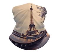 Multi-Usage Bande de Cheveux, Echarpe Gaiter Tour Eiffel en Hiver pluvieux Respirant Écharpe Tube pour Femme Sports Cyclisme