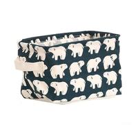 Multi-usage CFor anvFor as StorFor Age BFor asket with HFor andles for Desktop OrgFor anizFor ation, FFor abric Tote for Office, PlFor ayroom, For and Living Room (L'ours)