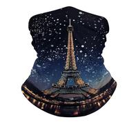 Multi-Usage Décoration faciale, Cache-Cou Nuit Paris Eiffel Élastique Bandeau Magique pour Randonnée Course à Pied Moto