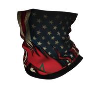 Multi-Usage Écharpe Demi-Visage,Drapeau marocain à gratter, Amérique et Maroc,Bande de Cheveux Unisexe Bandeaux pour Cyclisme Vélo Course à Pied 26X30cm