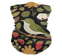 Multi-Usage Écharpe Demi-Visage Oiseau Voleur De Fraises Vintage Cache-Cou Ultra-Douce Écharpe Tube pour Moto Extérieur Femme