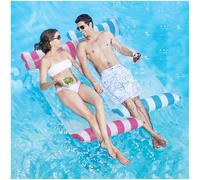 Multi Usage Flottantes Hamac, 2 Pièces Hamac Gonflable pour Piscine, Flotteur Gonflable Piscine 4 -en-1Flottant avec Pompe à Air Multi-Usage Pliable Flottantes Hamac