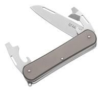 Multi-usage FOX VULPIS, manche en perle blasted titanium, longueur 135 mm - Fabriqué en Italie - Fabriqué à Maniago