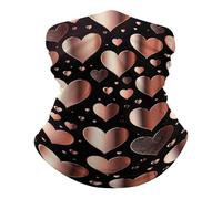 Multi-Usage Protection du Visage, Gaiter Coeur d'amour Rose Multifonctionnel Écharpe Demi-Visage pour Randonnée Moto Cyclisme