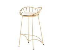 Multi-usages Chaise de Bar en Fer personnalisée de 75cm/29.52 Pouces, Chaise de Bar de Restaurant de réception, Tabouret Haut Simple Moderne(Gold)