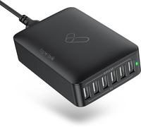 Multi Usb Charger 60W Mains Charger Multi Usb 6 Port Compatible With Iphone 13/12/Pro/Max/Galaxy S20/Note/Macbook Air For Office