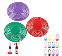 Multi-use Silicone Storage Bag & Organizer,Silicone Wine Carrier Bag,Multifunctional Handheld Bottle Mesh Coaster Mat Mesh Design Reusable Stable Elastic for Wine,Fruit Basket,Heat Pad (3Pcs-c)