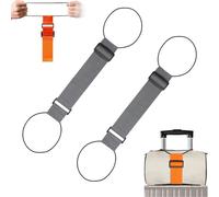Multi Use Strong Adjustable Luggage Connector Straps - Easy to Identify Heavy Duty Suitcase Belts for Secure Stacking, Hands Free Bag Bungee, Travel Accessories for Extra Bags (Gray,2Pcs)