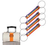 Multi Use Strong Adjustable Luggage Connector Straps, Elastic Travel Secure Luggage Stacking Belt for Hands-Free Travel (4pcs Colorful)