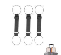 Multi Use Strong Adjustable Luggage Connector Straps for Suitcases, Hands-Free Carry for Airport & Road Trips (Black)