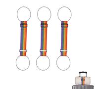 Multi Use Strong Adjustable Luggage Connector Straps for Suitcases, Hands-Free Carry for Airport & Road Trips (Colorful)