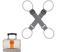 Multi Use Strong Adjustable Luggage Connector Straps, Luggage Connector Straps for Securing & Stacking, Connect Two Suitcases for Travel & Outdoor Use (2*Gray)