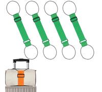 Multi Use Strong Adjustable Luggage Connector Straps, Luggage Connector Straps for Securing & Stacking, Connect Two Suitcases for Travel & Outdoor Use (4*Green)