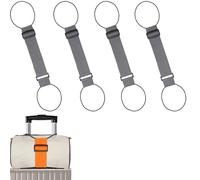 Multi Use Strong Adjustable Luggage Connector Straps, Luggage Connector Straps for Securing & Stacking, Connect Two Suitcases for Travel & Outdoor Use (4*Gray)