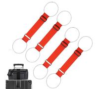 Multi Use Strong Adjustable Luggage Connector Straps, Luggage Connector Straps for Suitcases, Adjustables Buckle (Red)