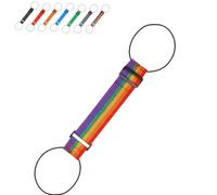 Multi Use Strong Adjustable Luggage Connector Straps, Rainbow Travel Straps, Elastic Rope, Adjustable Buckle, Waterproof and Wear-Resistant, Packing Tips for Travel (Rainbow Colors)