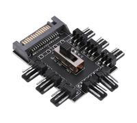Multi Way Splitter Cooler Cooling Fan Hub PC Computer SATA 1 to 8 3pin 12V Power Socket PCB Adapter XXM8