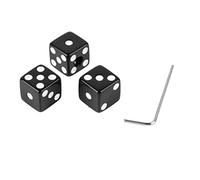 Multi-Wits 3PCS Dice Shape Guitar Volume Control Knobs, Plastic Tone and Speed Control Knobs with Wrench, Replacement Parts for Electric Guitar Volume Tone Adjustment (Noire)