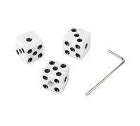Multi-Wits 3PCS Dice Shape Guitar Volume Control Knobs, Plastic Tone and Speed Control Knobs with Wrench, Replacement Parts for Electric Guitar Volume Tone Adjustment (Blanche)