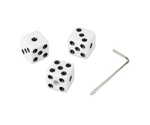 Multi-Wits 3PCS Dice Shape Guitar Volume Control Knobs, Plastic Tone and Speed Control Knobs with Wrench, Replacement Parts for Electric Guitar Volume Tone Adjustment (Blanche)