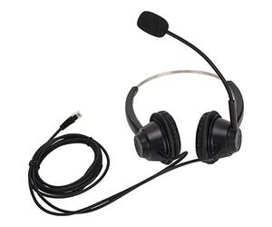 Multi-Wits H360D - Casque téléphonique binaural RJ, Casque d’Affaires à réduction de Bruit avec connecteur RJ9, écouteurs Double Face pour centres d’appels, pour téléphones Fixes et DECT, ULT