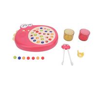 Multi-Wits Jouet d’Apprentissage en Forme de Baguettes Dinosaures pour Enfants, Jeu de Perles sur Planche pour Enfants avec tri des Couleurs, Jouet de Perles à Pince pour l’entraînement des (Rouge)