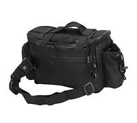 Multi-Wits Sacs de pêche étanches, Sac de Rangement pour Outils de pêche de Grande capacité avec bandoulière, Organisateur de matériel en Nylon Durable avec Plusieurs Poches pour Les pêcheurs (Noire)