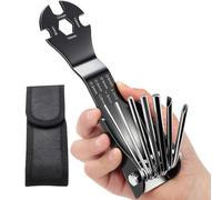 Multi Wrench Tool - CRV Chromium Vanadium Steel 11-in-1 Foldable Hex Set | Screwdriver & Wrench Kit for Watch, Glasses, Computer, Automotive, and Home Appliance Repair