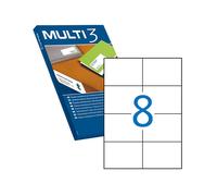 Multi3 Etiquette d'expédition adhésive pour adresse, timbres - 100 feuilles