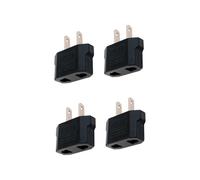 MultiAccesorios Lot de 4 adaptateurs de voyage européens vers américains, convertisseur EU vers US type C/E/F vers type A, adaptateur de voyage pour États-Unis, Japon, Mexique, Canada et Chine, noir
