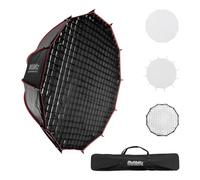 Multiblitz Deep Rota Softbox SF-120 Bowens avec Grille et diffuseurs, modificateur de lumière pour Flash de Studio et éclairage LED continu, diffuseur pour Photographie de Portrait et éclairage vidéo
