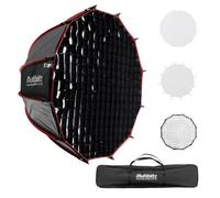 Multiblitz Deep Rota Softbox SF-90 Bowens avec Grille et diffuseurs, modificateur de lumière pour Flash de Studio et éclairage LED continu, diffuseur pour Photographie de Portrait et éclairage vidéo