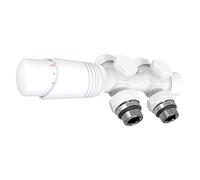 Multiblocks Hadiators Kit de connexion pour vannes thermostatiques Forme d'angle pour accessoires de chauffage de salle de bain Anthracites G1/2 Valves de radiateur thermostatiques