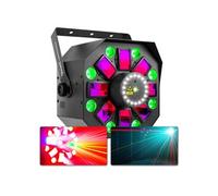 BeamZ Multibox jeu de lumière 4 en 1 - Party light, lasers, stroboscope, PAR et Derby, modes DMX ou auto, télécommande RGB