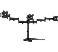 Multibrackets M Deskstand Basic Triple - Kit de montage (support de montage pour bureau) - pour 3 écrans LCD - acier, aluminium de haute qualité - noir - Taille d'écran : 15"-27" - support pour ordinateur de bureau Noir