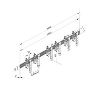 Multibrackets 4139 montage des affichages de messages 165,1 cm (65") Noir