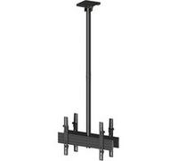Multibrackets M Ceiling Mount Pro MBC1UX2 - Kit de montage (plaque fourreau plafonnière, cache pour fixation au plafond, 4 bras d'inclinaison, pinces 2 pôles, 2 rails, 2 tuyaux d'extension (80 cm)) -