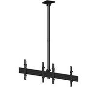 Multibrackets M Ceiling Mount Pro MBC2X1U - Kit de montage (plaque fourreau plafonnière, étrier de fixation pour perche, cache pour fixation au plafond, 4 bras d'inclinaison, 2 tuyaux d'extension (1,5