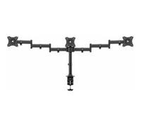 Multibrackets M Deskmount Basic Triple - Kit de montage (support de montage pour bureau) - pour 3 écrans LCD - acier, aluminium de haute qualité - noir - Taille d'écran : 15"-27" - pinces montables No