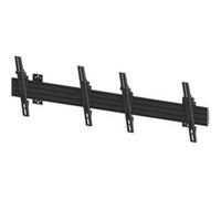 Multibrackets M Wallmount Pro MBW2U - Kit de montage (2 plaques murales, rails muraux, 4 bras d'inclinaison) - pour 2 écrans LCD - aluminium, acier - noir - Taille d'écran : 40"-65" - montable sur mur