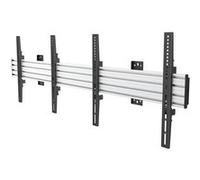 Multibrackets M Wallmount Pro MBW2U - Kit de montage (2 plaques murales, rails muraux, 4 x bras fixes) - pour 2 écrans LCD - aluminium, acier - argent - Taille d'écran : 40"-65" - montable sur mur G