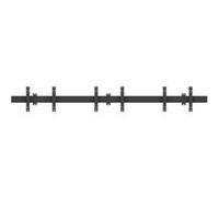 Multibrackets M Wallmount Pro MBW3U - Kit de montage (2 plaques murales, rails muraux, 3 adaptateurs VESA) - pour 3 écrans LCD - aluminium, acier - noir - Taille d'écran : 40"-65" - montable sur mur N