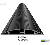 Multibrackets MB-6244 Bande de masquage de câbles, longueur 2200 mm, aluminium, noir