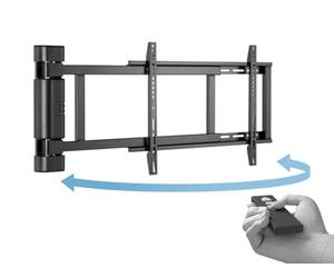 Multibrackets Motorized Swing Mount XL RF - Support TV Mural Motorisé 170° avec Télécommande RF pour TV 42″-75″, VESA Jusqu’à 600x400, Jusqu’à 45 kg, Profil Slim 56 mm, Noir.
