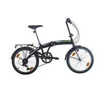 Multibrand Distribution Probike 20 Pouces Vélo Pliant,6 Vitesses, vélo Homme et vélo garçon, Convient de 155 cm à 185 cm (Noir Vert Brillant)