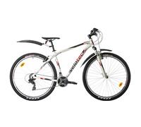 Multibrand Distribution Probike PRO Vélo VTT 29" 21 vitesses pour homme et femme à partir de 175 à 190 cm (blanc/rouge)