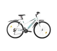 Multibrand Probike 6th Sense 26 " VTT Shimano, cadre alu, 18 vitesses, pour fille et femme, convient de 155 à 175 cm (blanc et bleu, aluminium)