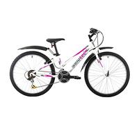 Multibrand Probike Adventure, VTT 24 Pouces, 18 Vitesses, pour Fille et garçon, Convient aux Enfants de 130 à 155 cm, Alliage Blanc/Rose