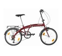Multibrand Probike Vélo Pliant 20" 6 Vitesses, pour Homme et garçon, Garde-Boue, Convient aux Enfants de 155 cm à 185 cm (Rouge et Blanc Brillant)